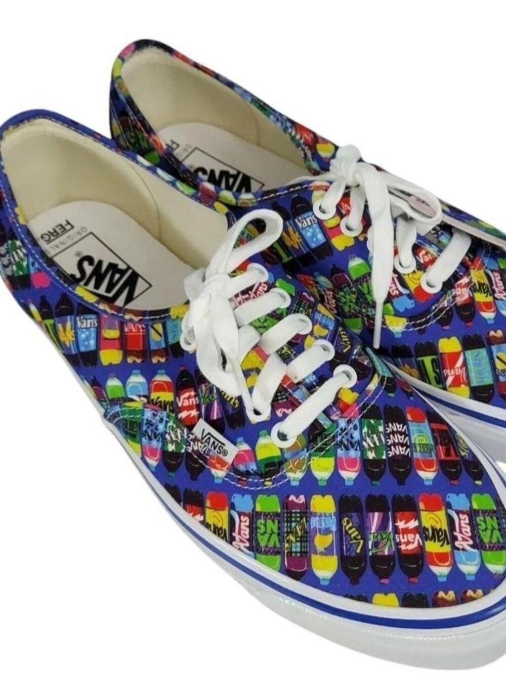 Vans Vault OG Authentic LX Ferg Bottles Cans Skate Deck Multicolor Size 11.5 Men